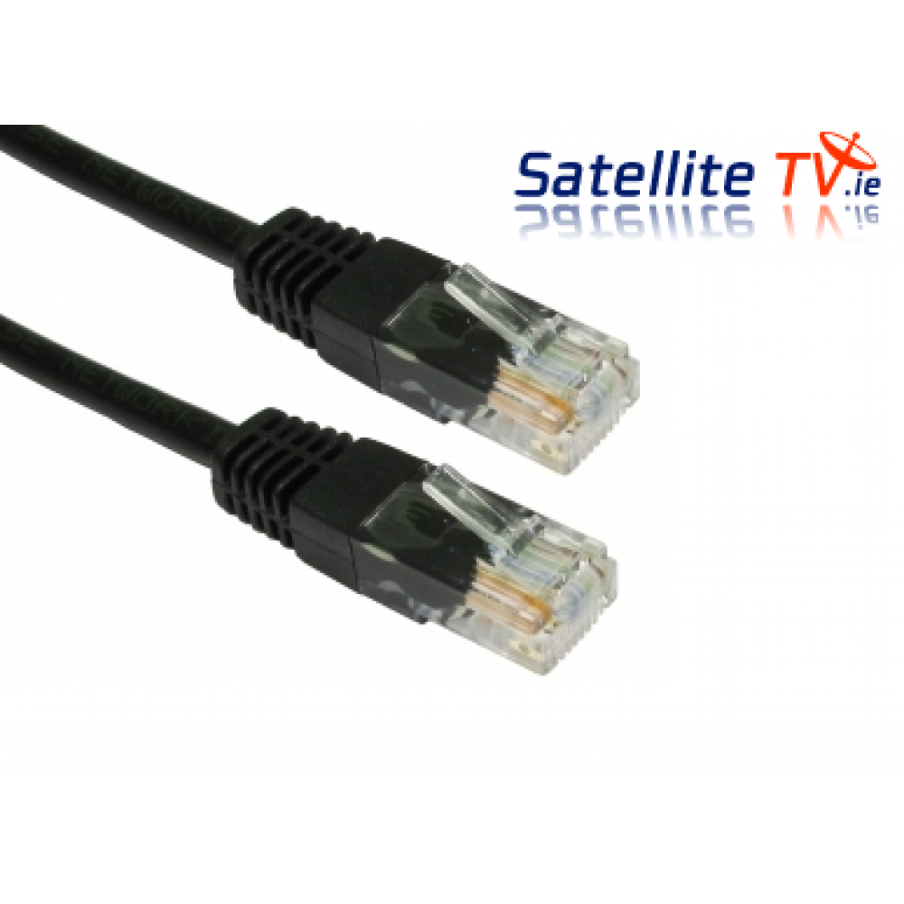 15m CAT 5E Network Lead RJ45 BLACK 15m Patch Cable
